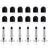 ChaoQ 12Pcs Rubber Tips 0.26inch and 6 Pcs Transparent Stylus Disc for Stylus Pens, High Sensitiv...