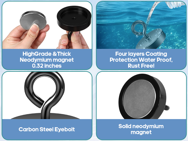 Neosmuk black fishing magnet 2.5inches