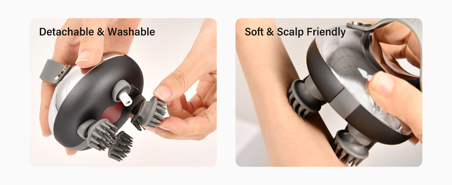 scalp massager detachable