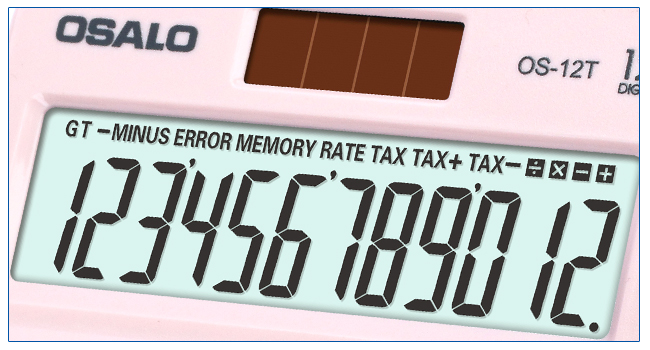 Large Display 12-digits Desktop Calculator