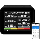 Air Quality Monitor Indoor, 13-in-1 with WiFi Air Quality Tester for CO2 TVOC HCHO PM2.5 PM1.0 PM...
