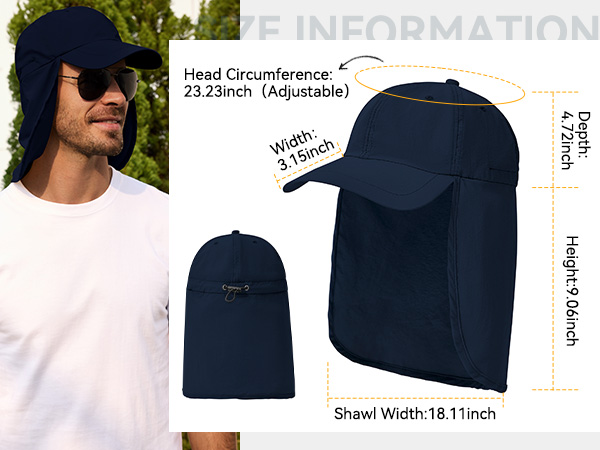sun baseball cap hat with uv protection adjustable