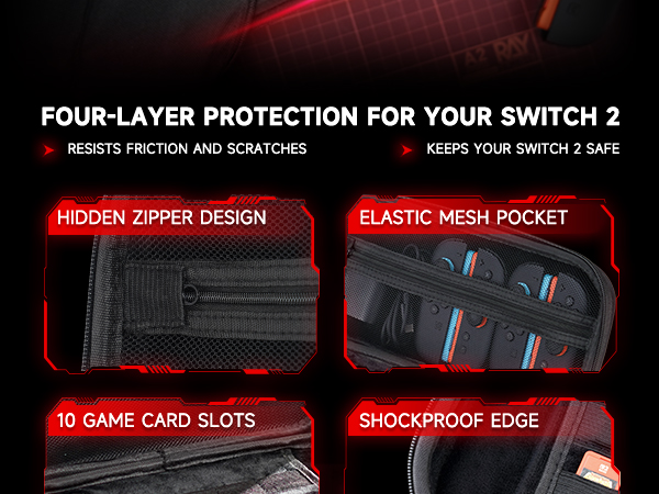 PlayVital Carrying Case for Nintendo Switch 2 with Silicone Charging Port