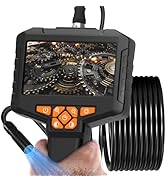 Inspection Borescope, 4.3" Endoscope Camera with Light, 1080 HD Screen, IP67 Waterproof Borescope...