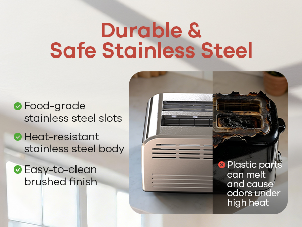 stainless steel toaster long-lasting use