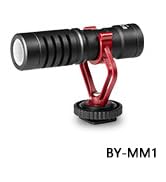 BOYA by-MM1 Camera Microphone with Shock Mount/Windshield Universal Shotgun Microphone