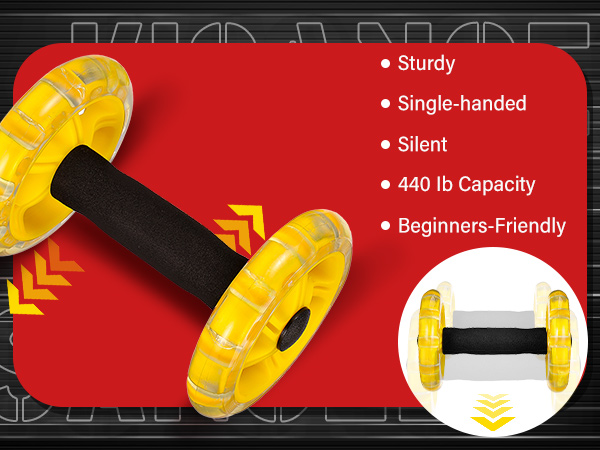 Ab roller wheel with ultra-wide design for core exercise