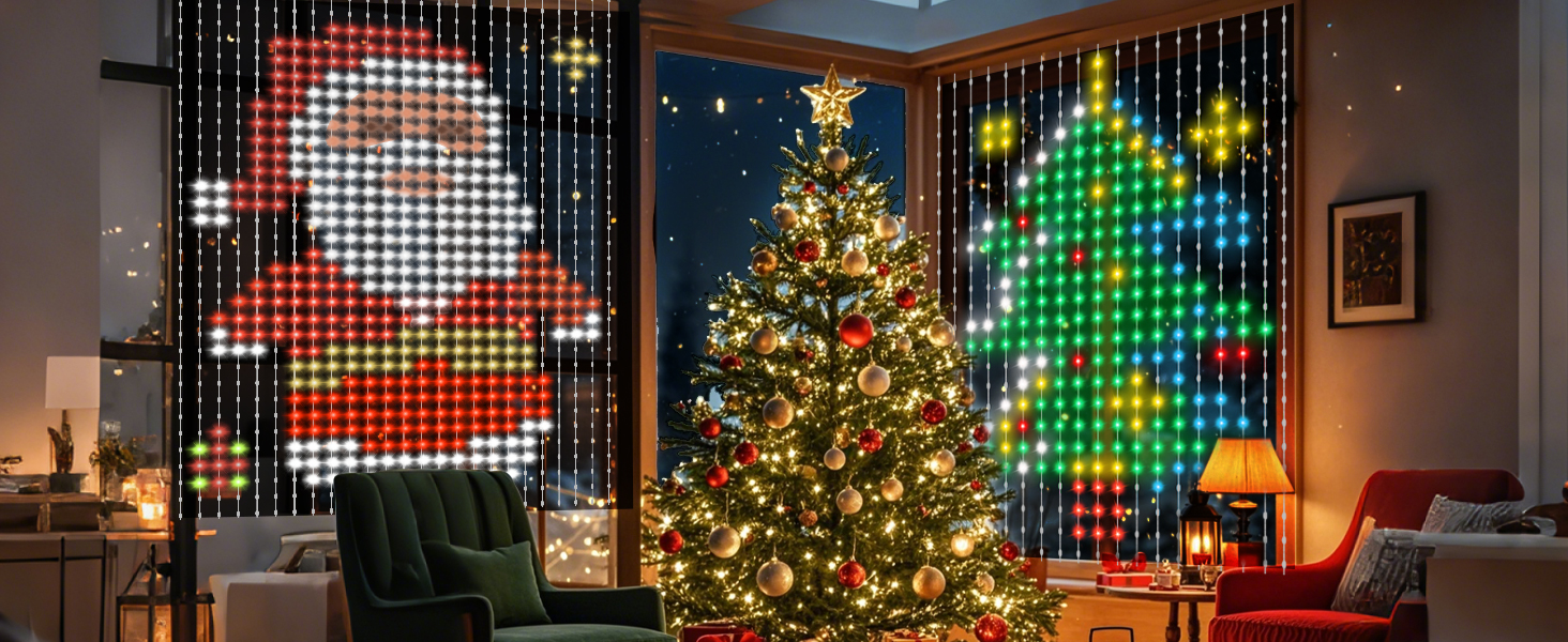 color changing curtain lights