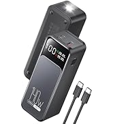 Jescuok Power Bank, 27000mAh 140W USB C Laptop Portable Charger, PD QC Fast Charger 3-Output Exte...