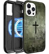 LISEVO Heavy Duty for iPhone 15 Pro Max Case - Compatible with MagSafe Shockproof Protective Rugg...