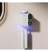 Wall Mounted Toothbrush Holder,Electric Toothbrush Holders with Smart Drying and Cleaning,Wall Mo...
