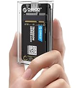 ORICO USB 3.0 mSATA SSD Enclosure, 5Gbps Transparent External SSD Adapter with USB-C to C/A Cable...
