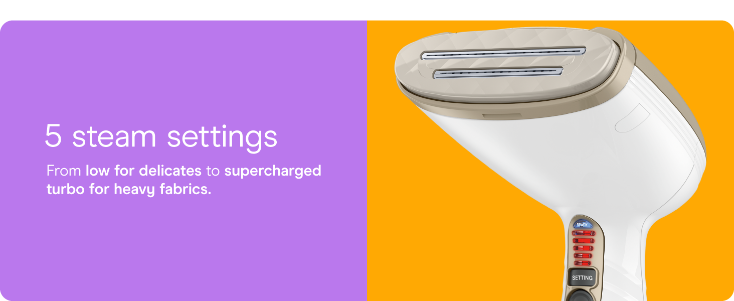 Conair garment steamer clothes turbo extreme steam fabric cloth handheld attachments wrinkle remove.