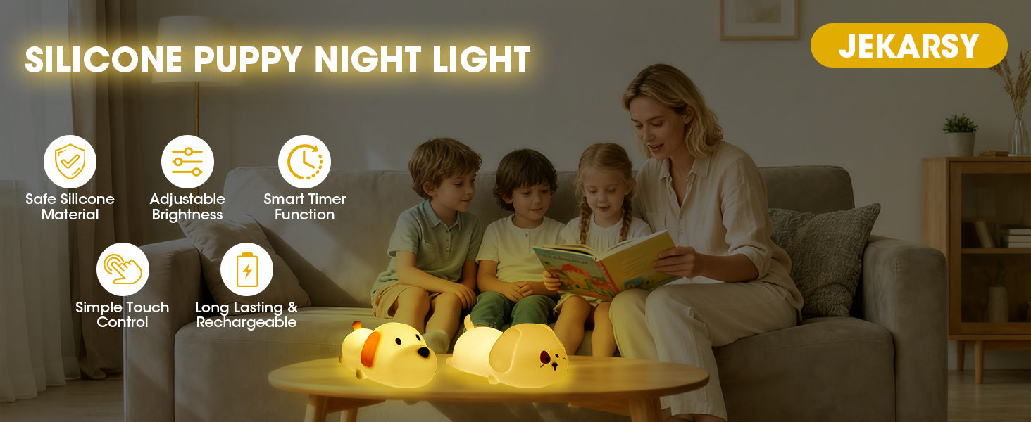 SILICONE PUPPY NIGHT LIGHT