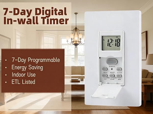 Indoor in Wall Timer Switch for Light