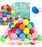 BEFANS 60 Pcs Reusable Water Balls, Reusable Water Balloons for Outdoor Toys and Games, Water Toy...