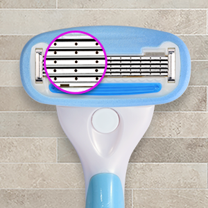 Solimo Women's 5 Blade razor for face legs armpits smooth shave refill cartridge