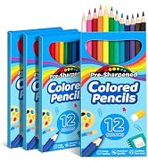 V-Opitos 48 Count Colored Pencils, 4 Packs Pre-sharpened Coloring Pencils for Kids in 12 Colors, ...