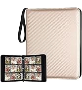 GERMUN 9 Pocket Card Binder, Premium Zip Trading Card Binder, 720 Double Sided Pocket PU Card Col...