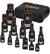 13-Piece XZN Triple Square Spline Bit Impact Socket Set - Premium S2 Steel European Style M4 - M1...