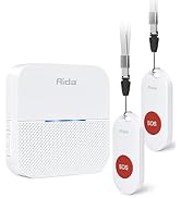 AIDA Wireless Caregiver Pager, 2 SOS Call Buttons/1 Plug-in Receiver, 600 feet Range, 58 Chimes, ...