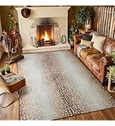 B BENRON Premium Antelope Rug, Soft Animal Print Rugs for Living Room Bedroom, 4x6 feet, Non-Slip...