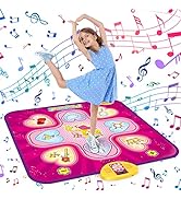 Gloween Dance Mat - Dance Toys Gifts for Age 3-10 Girls, Dance Play Mat with 7 Game Modes, LED Li...