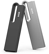 Aiibe 64GB Flash Drive 2 Pack Metal USB Drive Thumb Drive 64 GB USB 2.0 Memory Stick Waterproof U...