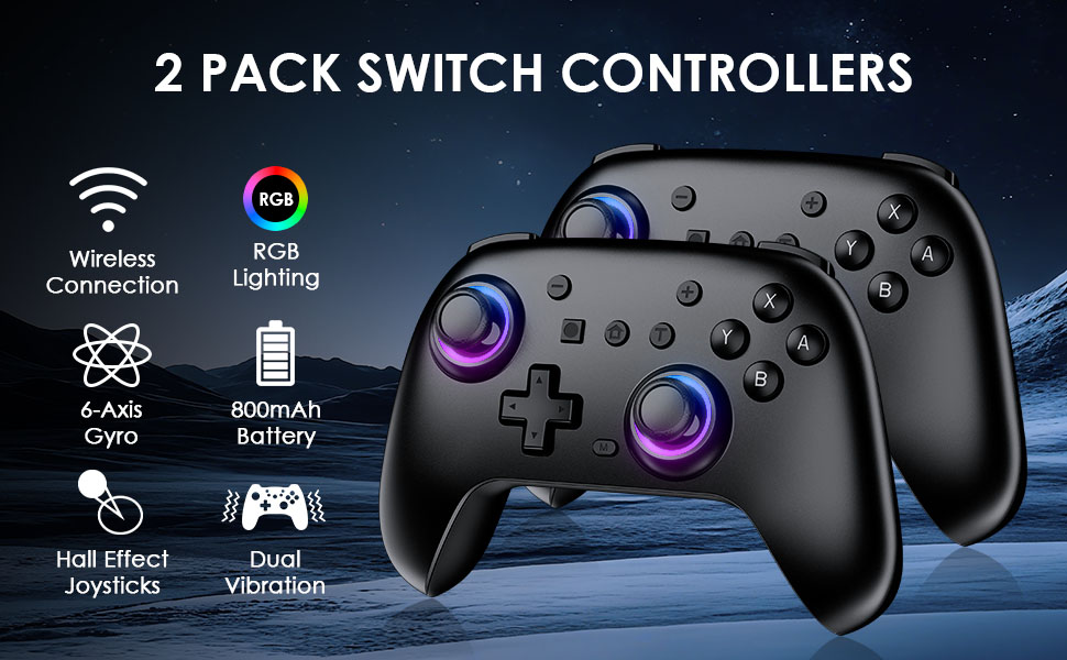 Switch controllers 2 pack