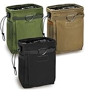 Hiceeden 3 Pcs Tactical Molle Dump Pouch, Drawstring Dump Bag Magazine Ammo Pouch, Military Utili...