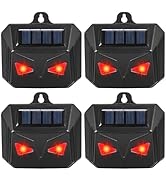 4 Pack Solar Nocturnal Animal Repeller with Predator Eyes - Waterproof Outdoor Predator Deterrent...