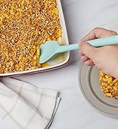 Tovolo Flex-core All Silicone Scoopula Spoon and Spatula Combo in Aqua