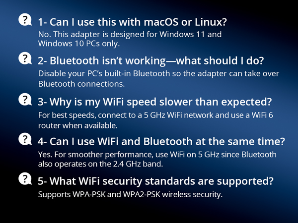 Frequently Asked Questions on Setup Installation and Performance