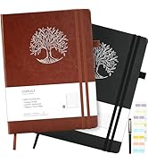 Ospelelf 2 Pack College Ruled Notebook with 1 Pen, 24 Stickers, 180 Pages 100gsm Thick Paper, B5 ...