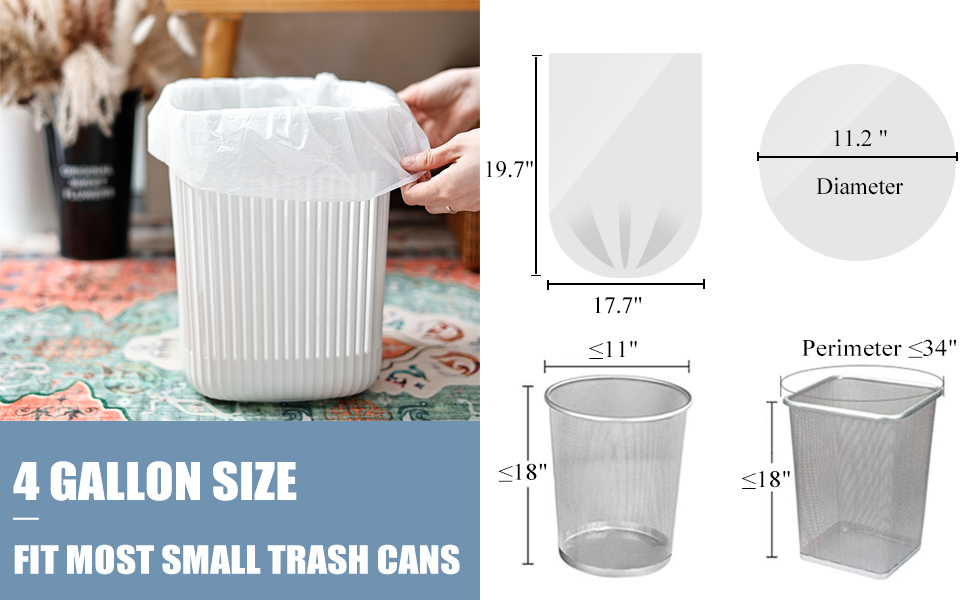 small trash bags bathroom trash bags 4 gallon