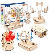 Poraxy STEM Kits for Kids Ages 8-10-12, 5 Set Wooden 3D Puzzles, Educational Science Experiment B...