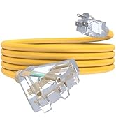 15Ft 12/3 Outdoor Extension Cord with 3-Outlets, Heavy Duty 12 Guage 3 Prong Extension Cord Water...