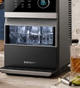 EUHOMY 2'' Clear Ice Cube Maker Countertop with APP, 2 Square Ice Ready in 27 Mins for Whiskey, S...