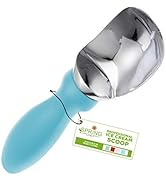 Spring Chef Stainless Steel Ice Cream Scoop with Soft Grip Handle - Heavy Duty Ice Cream Scooper ...