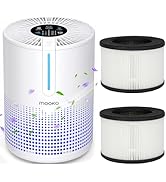 MOOKA M01 Air Purifiers for Bedroom Home 430 Sq.Ft with Extra 2 Filters, H13 HEPA Filter Small Po...