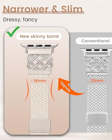 Braided Magnetic Band Compatible with Apple Watch Bands 38/40/41/42/44/45/46/49mm Women