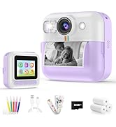 Kids Camera Instant Print, Christmas Birthday Gifts for Girls Boys, Children Digital Camera with ...