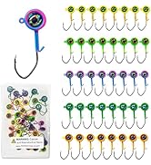Bombite Crappie Jig Heads, 40packs Fishing Jig Heads Hooks Swimbait Jig Head 1/32oz 1/16oz 1/8 oz...