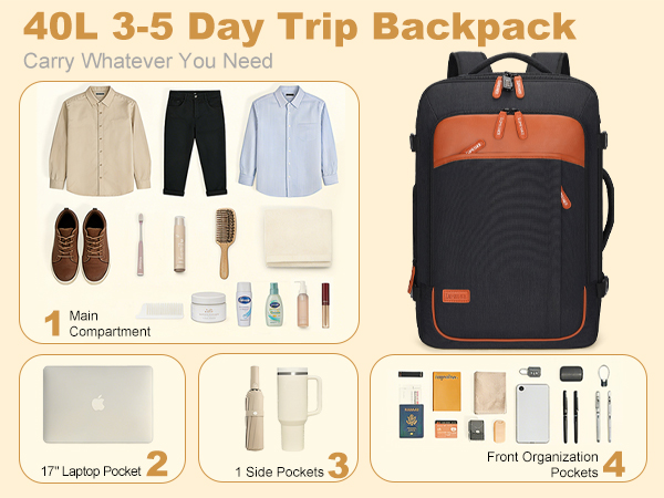 40L 3-5 Day Trip Backpack