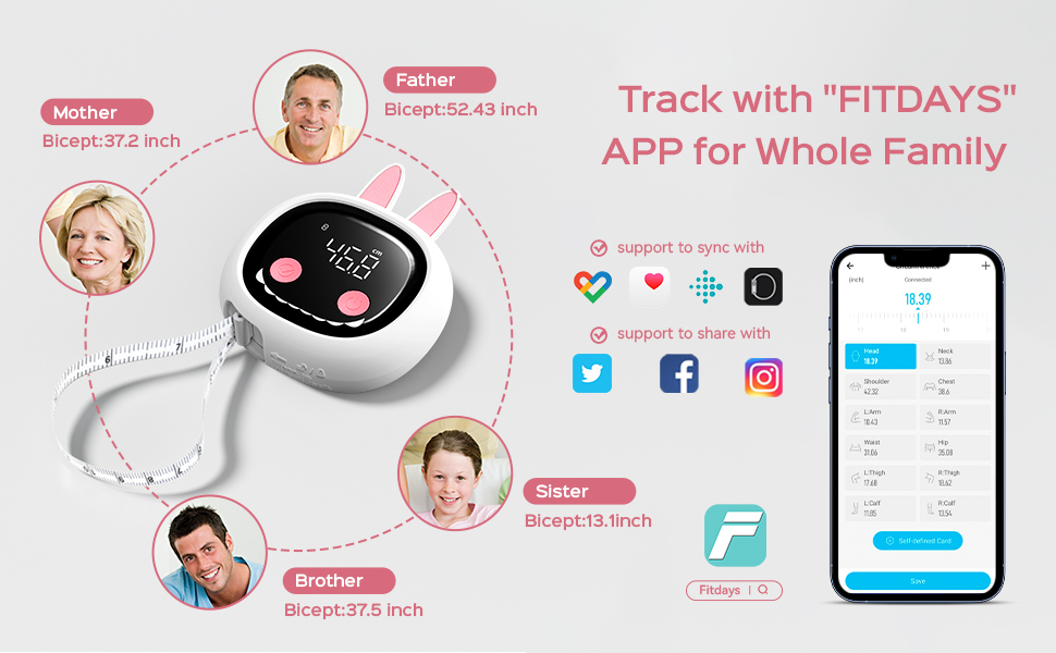 labubu smart body measuring tape