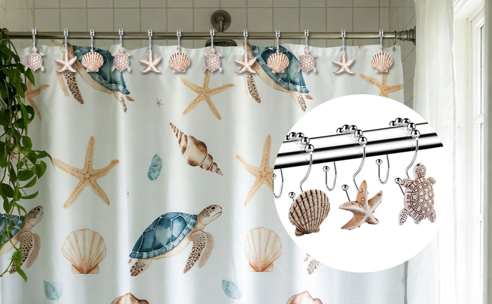 Shower Curtain Hooks Decorative