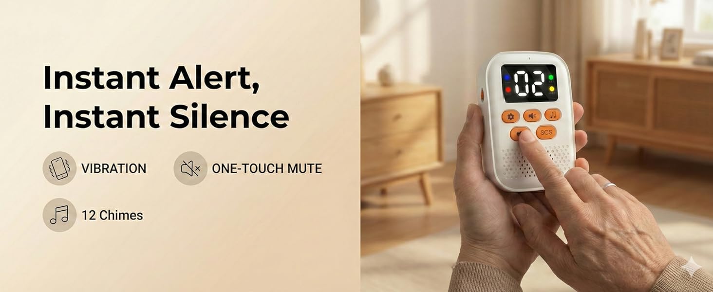 Caregiver Pager Wireless Call Button System