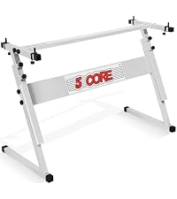 5 CORE Keyboard Stand Adjustable Heavy Duty for Electric Digital Pianos and Synths Fits 54 to 88 Key...