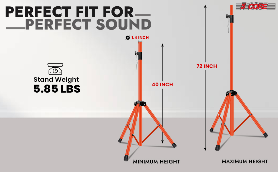 PA Speaker Stands, Professional Heavy-Duty Tripod, Universal PA DJ Tripod Speaker Stand