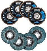 CRALY 4-1/2 Inch Flap Disc, 7/8 in Arbor, 40/60/80/120 Grit, T29 Premium Zirconia Sanding Disc fo...